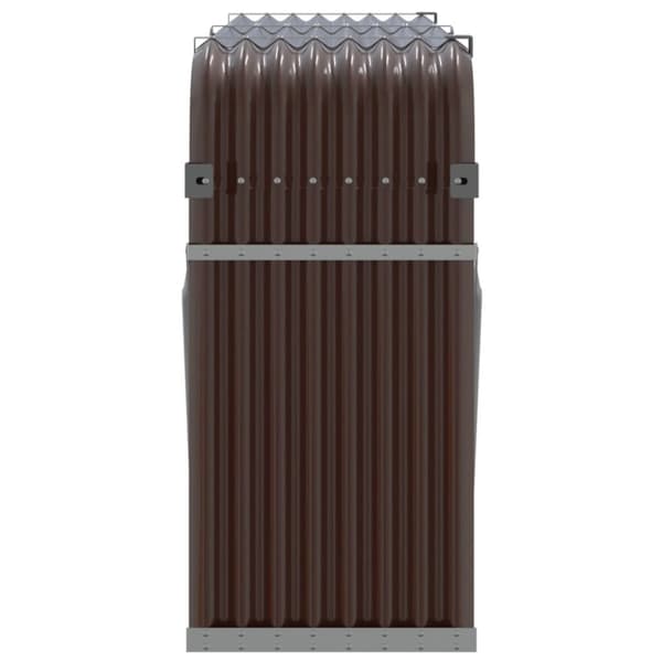 vidaXL Vedställ brun 180x45x100 cm galvaniserat stål