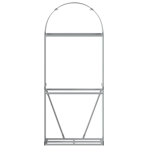 vidaXL brændestativ 80x45x190 cm galvaniseret stål brun