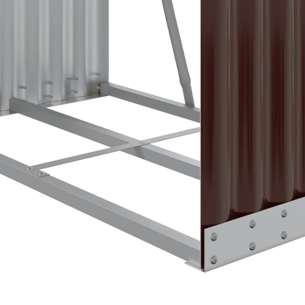vidaXL brændestativ 80x45x190 cm galvaniseret stål brun