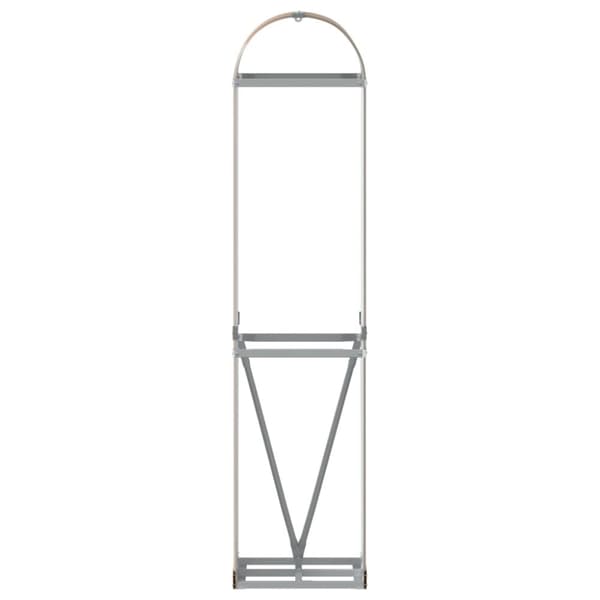 vidaXL brændestativ 40x45x170 cm galvaniseret stål lysebrun