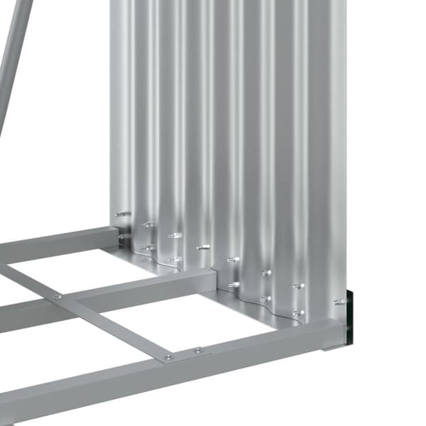 vidaXL brændestativ 40x45x170 cm galvaniseret stål lysebrun