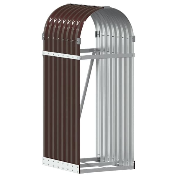 vidaXL brændestativ 40x45x100 cm galvaniseret stål brun