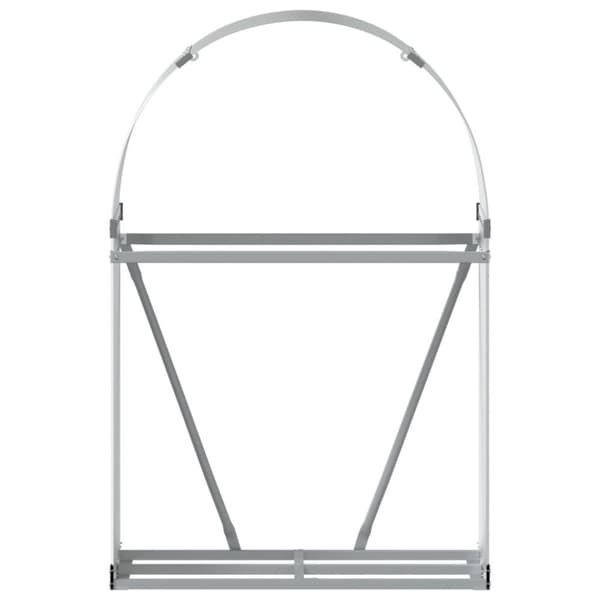 vidaXL brændestativ 80x45x120 cm galvaniseret stål sølvfarvet