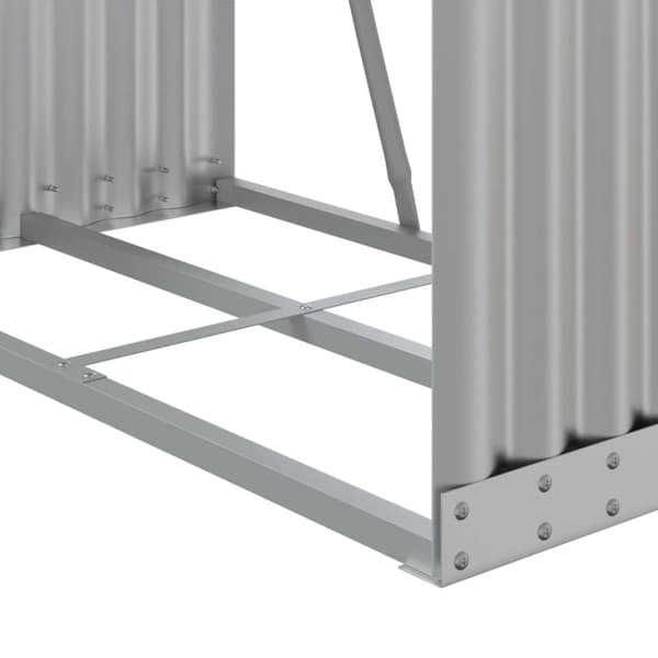 vidaXL brændestativ 80x45x120 cm galvaniseret stål sølvfarvet