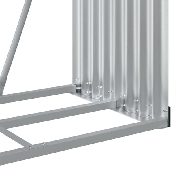 vidaXL brændestativ 80x45x120 cm galvaniseret stål sølvfarvet