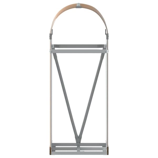vidaXL brændestativ 40x45x100 cm galvaniseret stål lysebrun