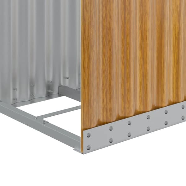 vidaXL brændestativ 40x45x100 cm galvaniseret stål lysebrun