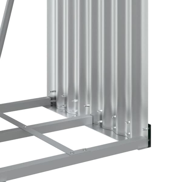 vidaXL brændestativ 40x45x100 cm galvaniseret stål lysebrun