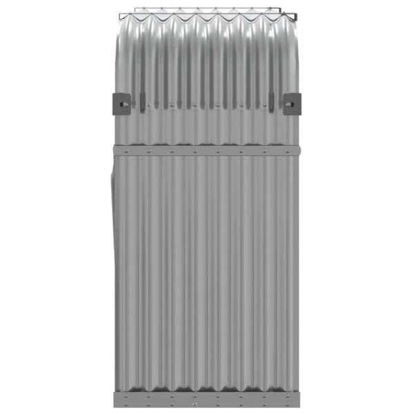 vidaXL brændestativ 120x45x100 cm galvaniseret stål lysegrå
