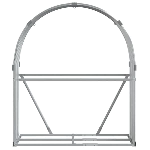 vidaXL Vedställ silver 120x45x140 cm galvaniserat stål