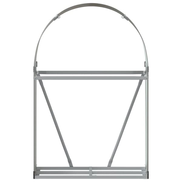 vidaXL brændestativ 80x45x120 cm galvaniseret stål brun