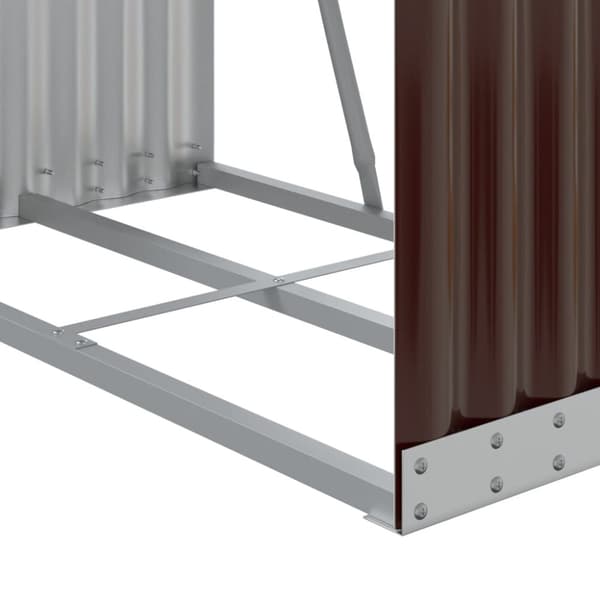 vidaXL brændestativ 80x45x120 cm galvaniseret stål brun