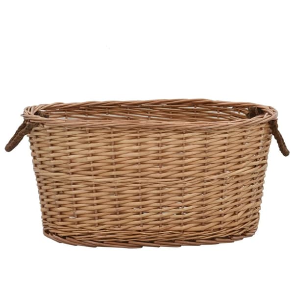 vidaXL brændekurv med håndtag 58 x 42 x 29 cm naturpil -  Brændekurve