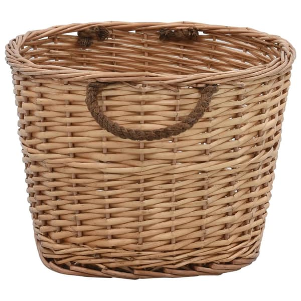vidaXL brændekurv med håndtag 58 x 42 x 29 cm naturpil -  Brændekurve