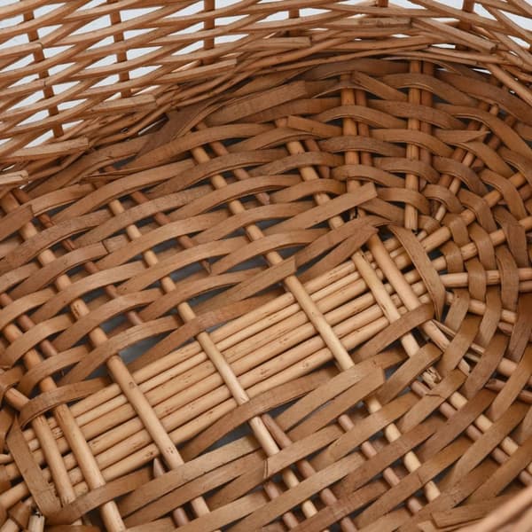 vidaXL brændekurv med håndtag 58 x 42 x 29 cm naturpil -  Brændekurve