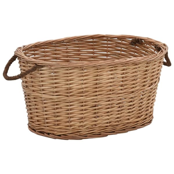 vidaXL brændekurv med håndtag 58 x 42 x 29 cm naturpil -  Brændekurve