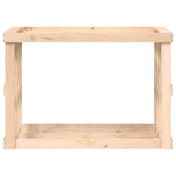 vidaXL udendørs brændestativ 108x52x74 cm massivt fyrretræ -  Brændekurve