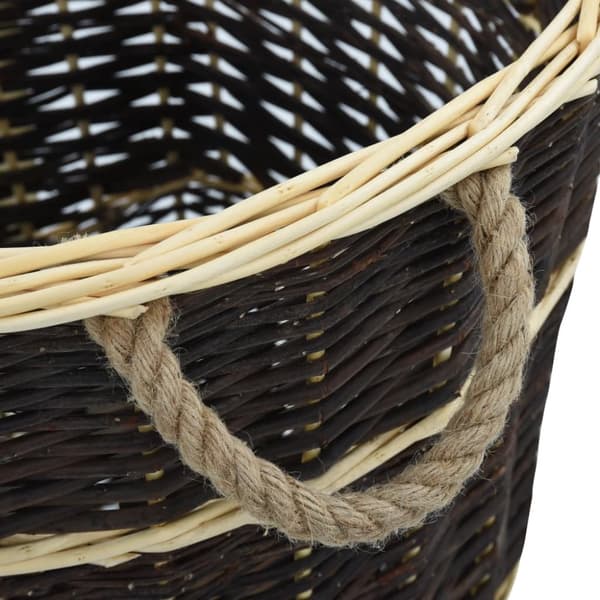 vidaXL Polttopuun kantoreppu hihnoilla 57x51x69 cm luonnollinen paju -  Polttopuutelineet & -kärryt