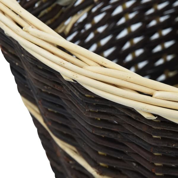 vidaXL Polttopuun kantoreppu hihnoilla 57x51x69 cm luonnollinen paju -  Polttopuutelineet & -kärryt