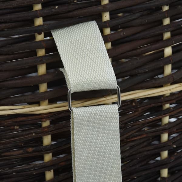 vidaXL Polttopuun kantoreppu hihnoilla 57x51x69 cm luonnollinen paju -  Polttopuutelineet & -kärryt