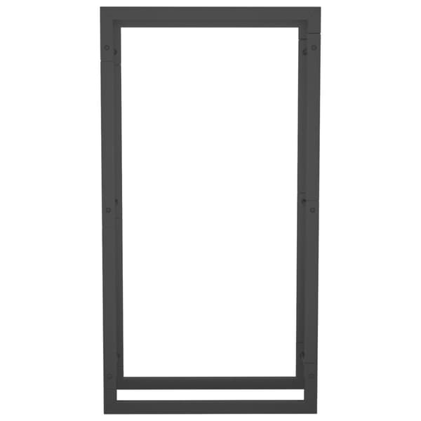 vidaXL brændestativ 50x28x94 cm stål matsort -  Brændekurve