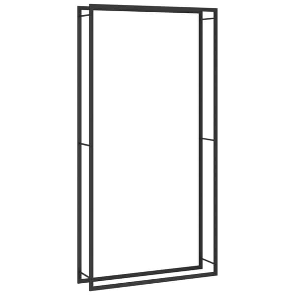 vidaXL Polttopuuteline mattamusta 110x28x214 cm teräs -  Polttopuutelineet & -kärryt