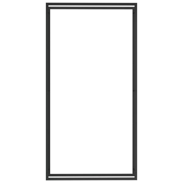 vidaXL Polttopuuteline mattamusta 110x28x214 cm teräs -  Polttopuutelineet & -kärryt