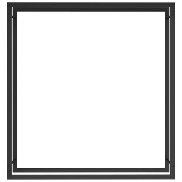 vidaXL Polttopuuteline mattamusta 110x28x116 cm teräs -  Polttopuutelineet & -kärryt