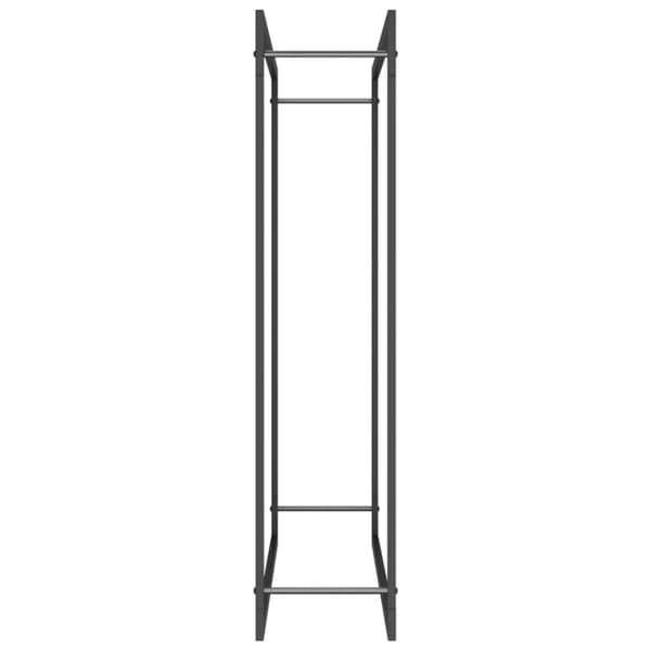 vidaXL Polttopuuteline mattamusta 110x28x116 cm teräs -  Polttopuutelineet & -kärryt
