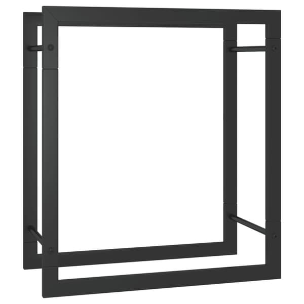 vidaXL brændestativ 50x28x56 cm stål matsort - Brændekurve