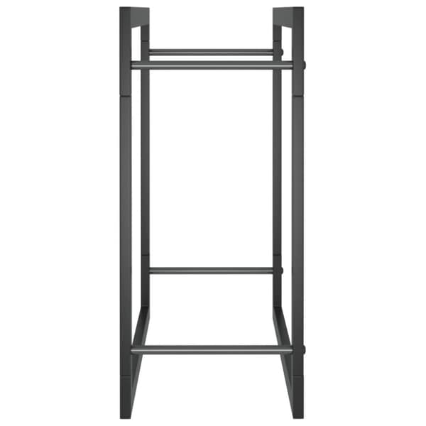vidaXL brændestativ 50x28x56 cm stål matsort - Brændekurve
