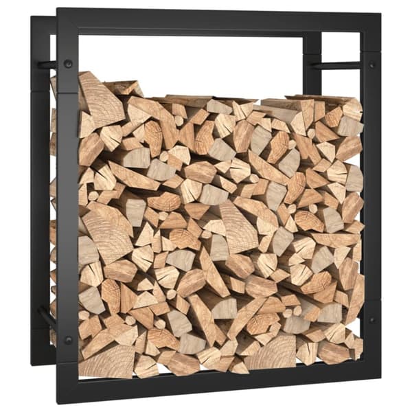vidaXL brændestativ 50x28x56 cm stål matsort - Brændekurve
