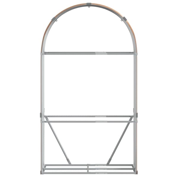vidaXL Polttopuuteline vaaleanruskea 120x45x210 cm galvanoitu teräs -  Polttopuutelineet & -kärryt