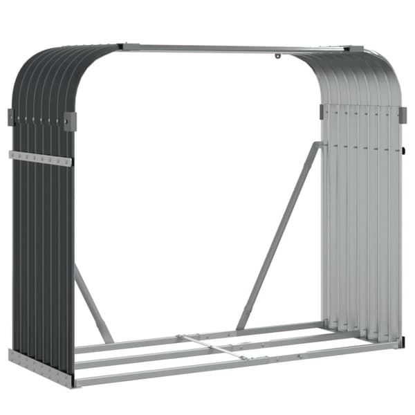 vidaXL brændestativ 120x45x100 cm galvaniseret stål antracitgrå -  Brændekurve