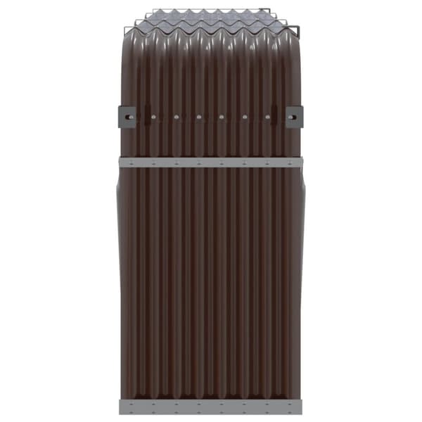 vidaXL Polttopuuteline ruskea 234x45x100 cm galvanoitu teräs -  Polttopuutelineet & -kärryt