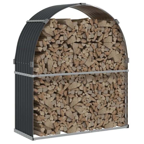 vidaXL Polttopuuteline antrasiitti 120x45x140 cm galvanoitu teräs -  Polttopuutelineet & -kärryt