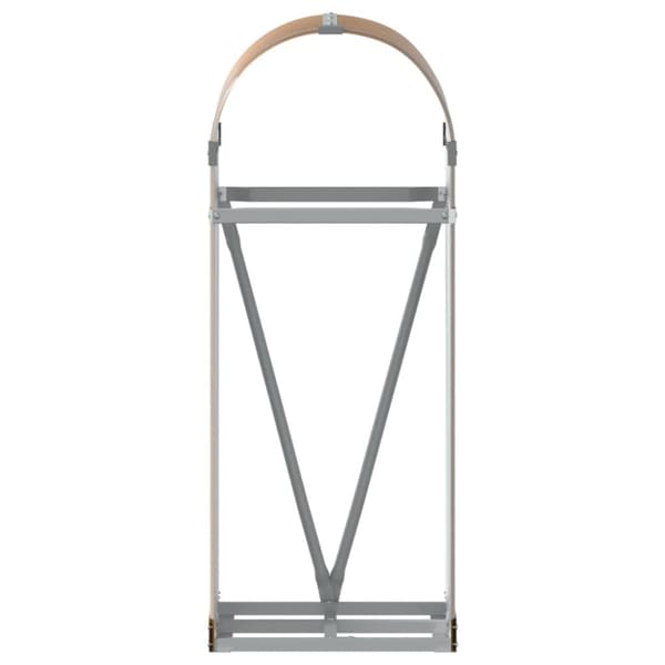 vidaXL Polttopuuteline vaaleanruskea 40x45x100 cm galvanoitu teräs -  Polttopuutelineet & -kärryt