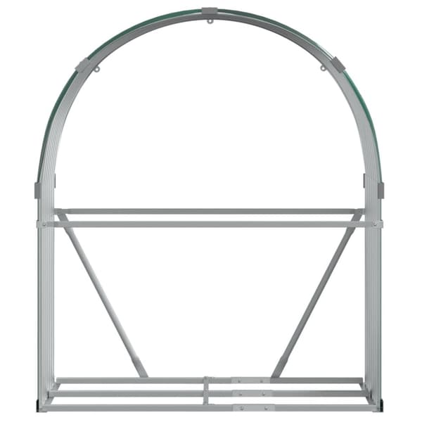 vidaXL brændestativ 120x45x140 cm galvaniseret stål grøn -  Brændekurve