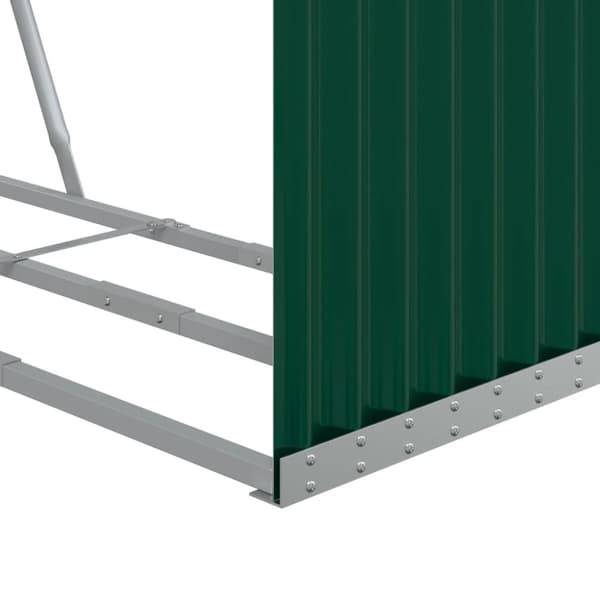vidaXL brændestativ 120x45x140 cm galvaniseret stål grøn -  Brændekurve
