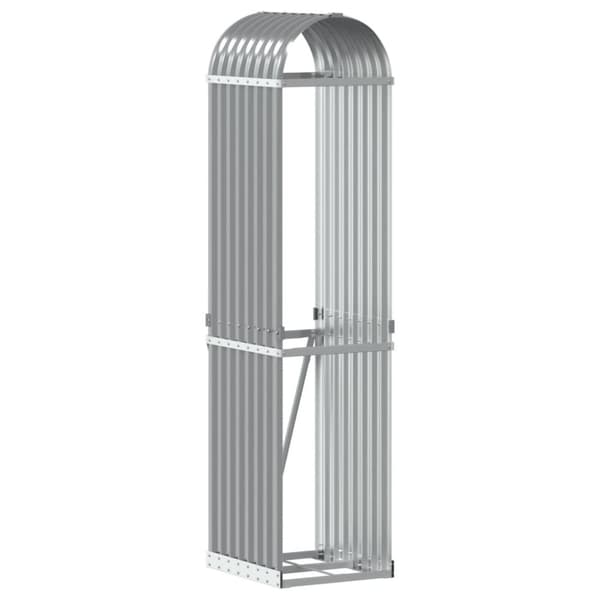 vidaXL brændestativ 40x45x170 cm galvaniseret stål lysegrå -  Brændekurve