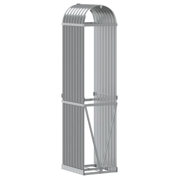 vidaXL brændestativ 40x45x170 cm galvaniseret stål lysegrå -  Brændekurve