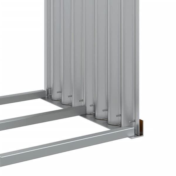 vidaXL Polttopuuteline vaaleanruskea 120x45x100 cm galvanoitu teräs -  Polttopuutelineet & -kärryt