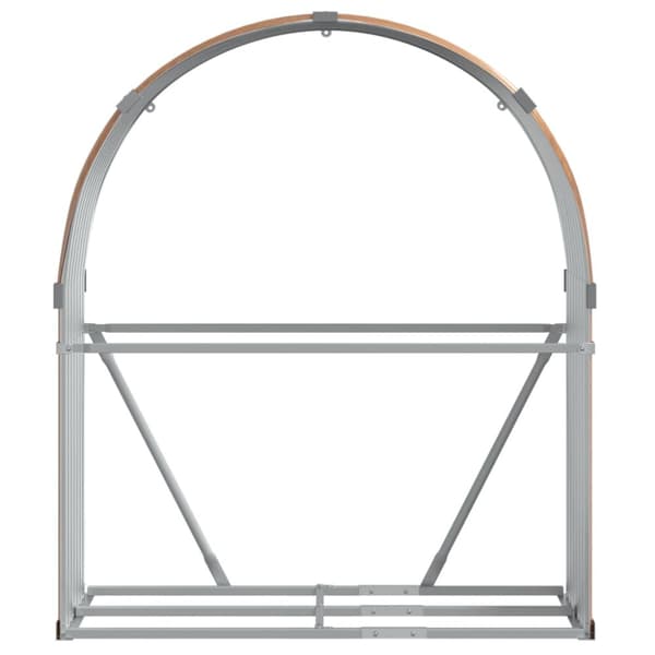 vidaXL Polttopuuteline vaaleanruskea 120x45x140 cm galvanoitu teräs -  Polttopuutelineet & -kärryt