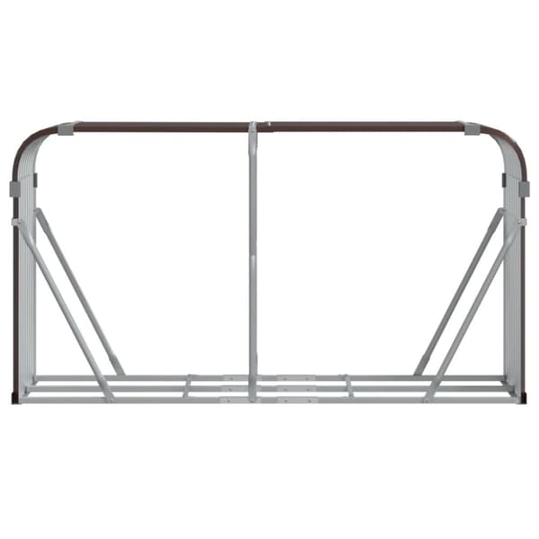 vidaXL Vedställ brun 180x45x100 cm galvaniserat stål -  Vedställ & vedkorgar