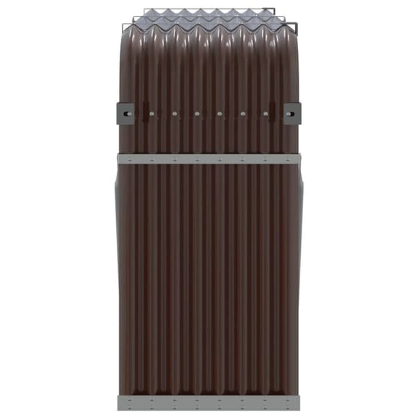 vidaXL Vedställ brun 180x45x100 cm galvaniserat stål -  Vedställ & vedkorgar