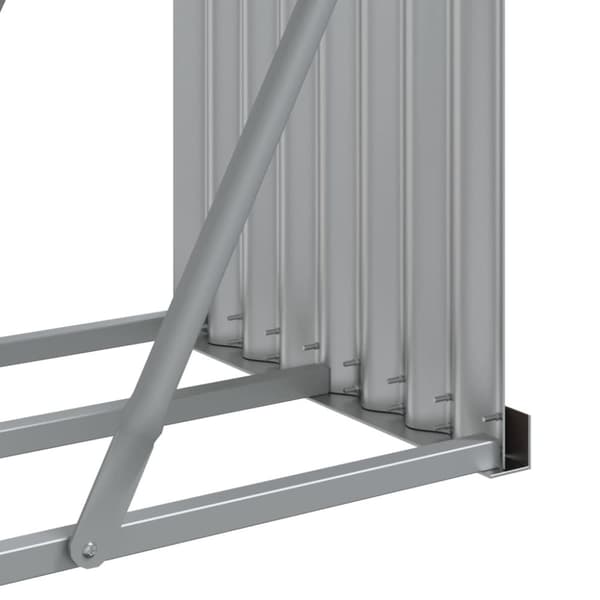vidaXL Vedställ brun 180x45x100 cm galvaniserat stål -  Vedställ & vedkorgar