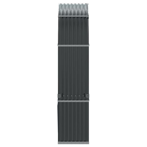 vidaXL Vedställ antracitgrå 120x45x210 cm galvaniserat stål -  Vedställ & vedkorgar