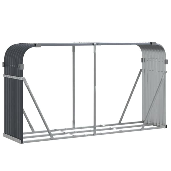 vidaXL Polttopuuteline antrasiitti 180x45x100 cm galvanoitu teräs -  Polttopuutelineet & -kärryt