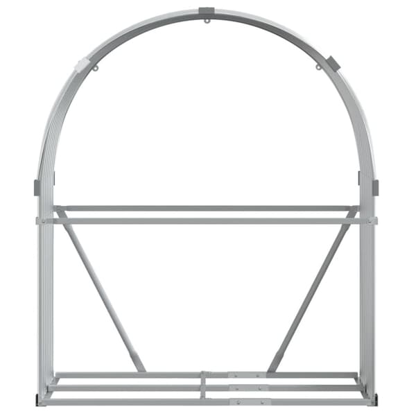 vidaXL Polttopuuteline vaaleanharmaa 120x45x140 cm galvanoitu teräs -  Polttopuutelineet & -kärryt