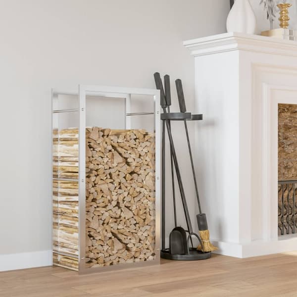vidaXL brændestativ 50x28x94 cm rustfrit stål -  Brændekurve
